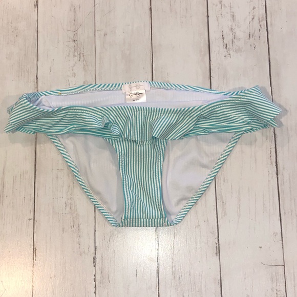 Jessica Simpson 'Seersucker' Ruffle Bikini. - Picture 6 of 12